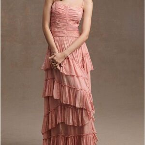 BHLDN Pink Layered Dress